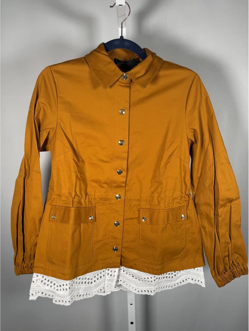 NWT C. Wonder Christian Siriano Honey Ginger Jacket Eyelet Hem Size 1X - Picture 3 of 7
